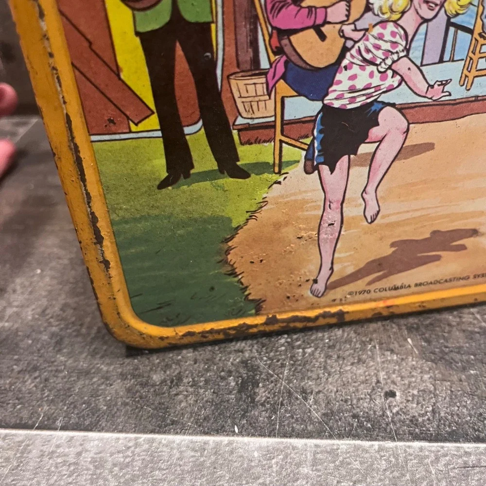 Vintage 1970 Hee Haw Metal Lunch Box Thermos Buck Owens Roy Clark CBS TV Show